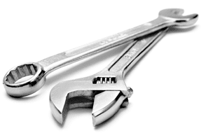 Wrench and spanner tools on white background. Wrench and spanner tools on white background.