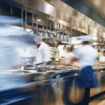 busy commercial kitchen busy commercial kitchen